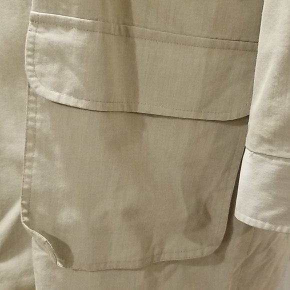 TURBULENCE sz L Vintage top coat mens overcoat zip up trench jacket Simon Sebag - Picture 7 of 14